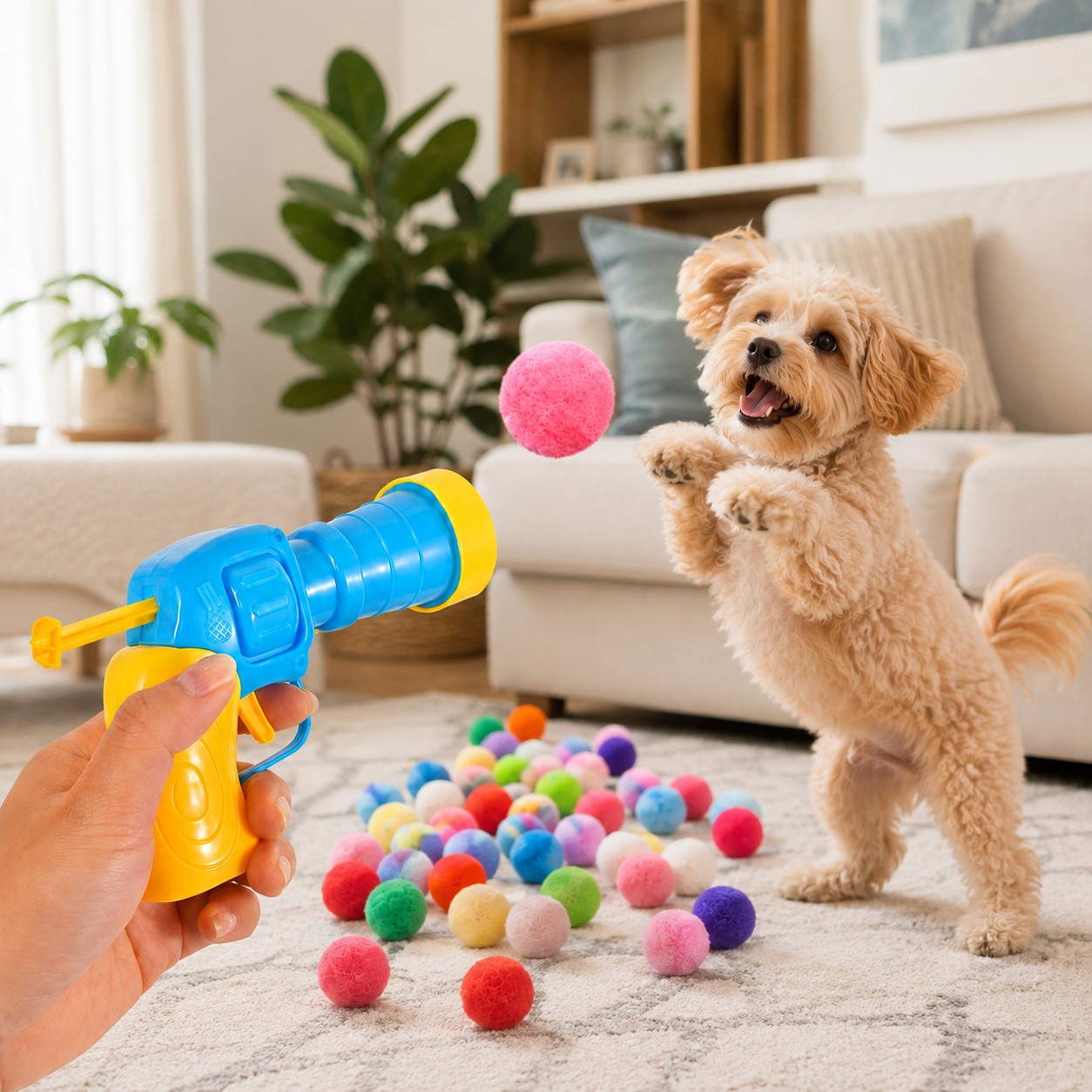 Pom-Pom Ball Launcher