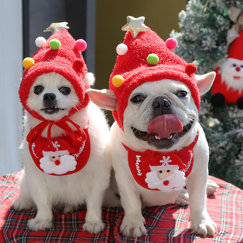 Pet Christmas Hat + Scarf - PetsLoveStory®