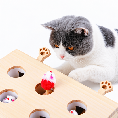 Wooden Whack-a-Mole Pet Game