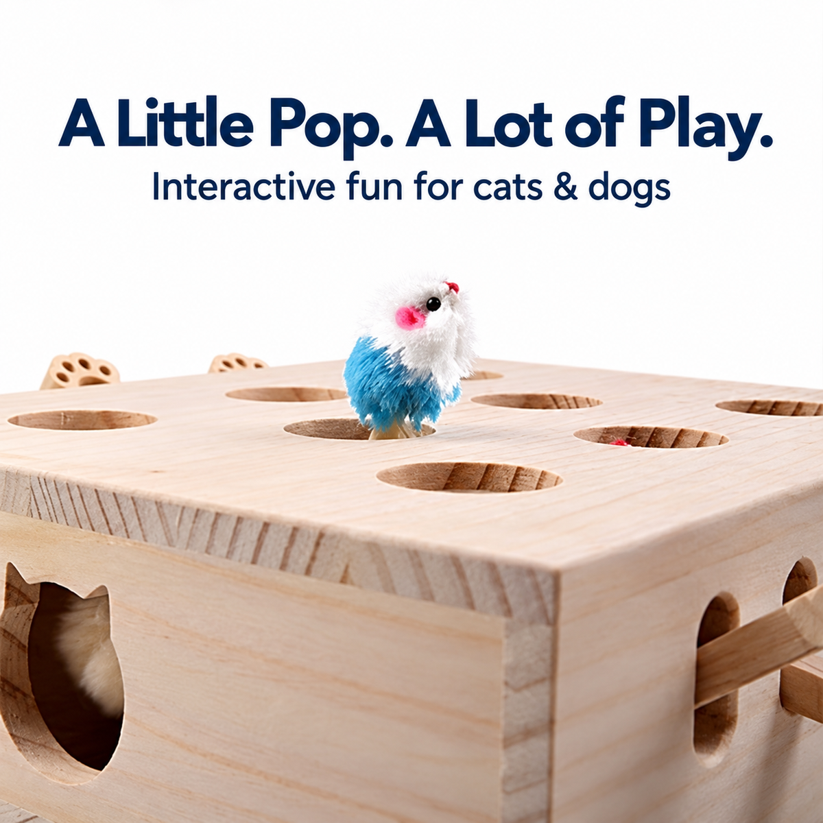 Wooden Whack-a-Mole Pet Game