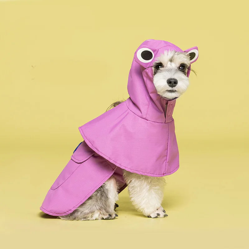 Pets Dog Clothes Hooded Pet Raincoats Strip Dogs Rain Coat