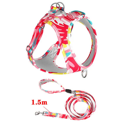 New Dog Cat Harness Adjustable Vest Walking Lead Leash For Puppy Dogs