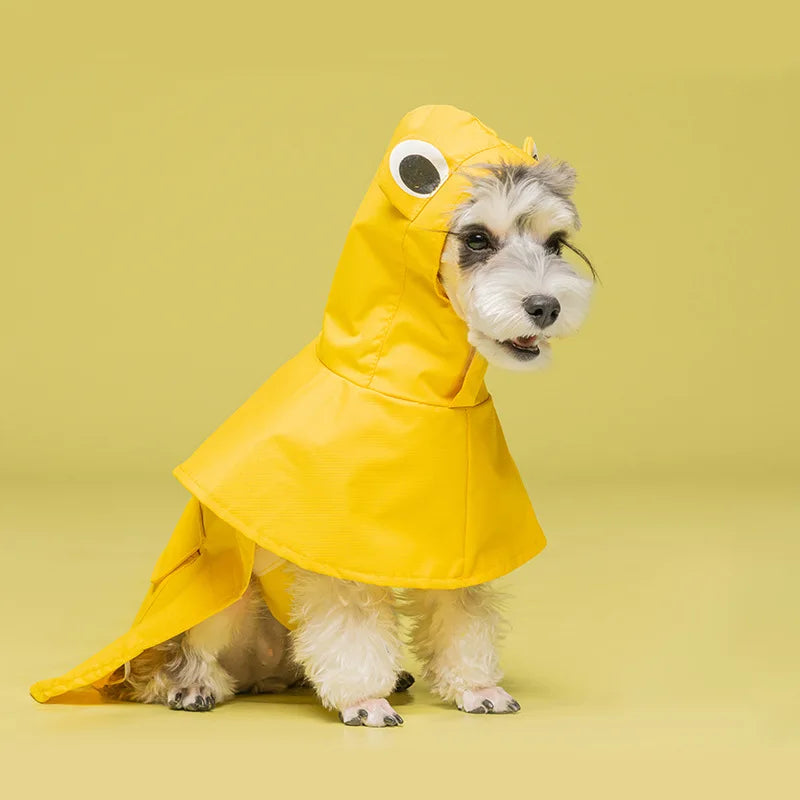 Pets Dog Clothes Hooded Pet Raincoats Strip Dogs Rain Coat