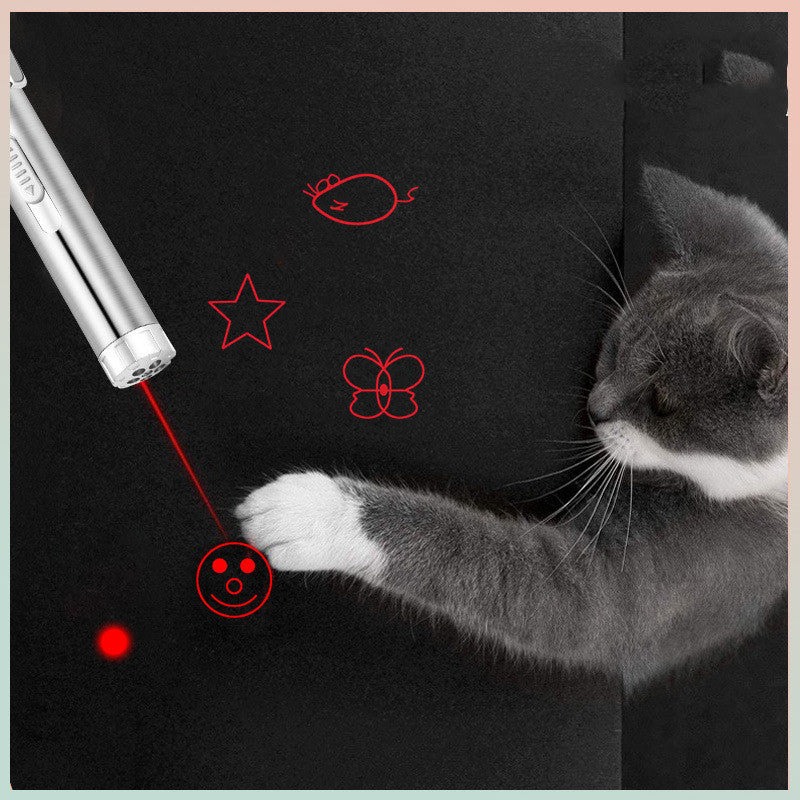 Laser grappige kat Stick Pen licht rotatiepatroon