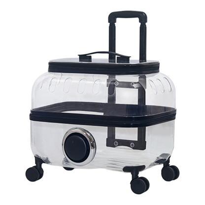 PetsLoveStory® Transparent Pet Travel Trolley