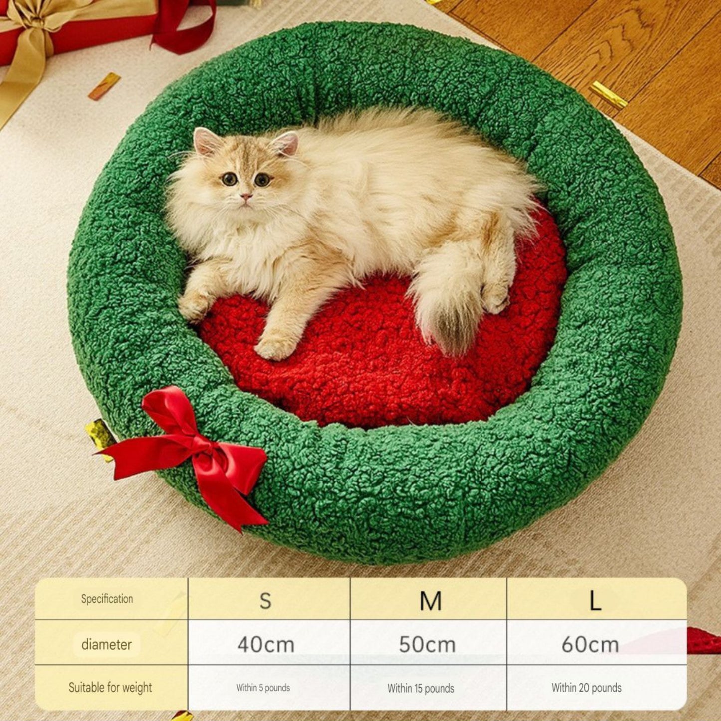 A windproof and warm Christmas nest for cats