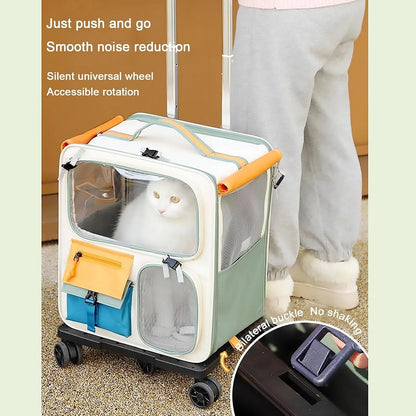 Pet Carrier Baggage Collapsible & Detachable Trolley Bag