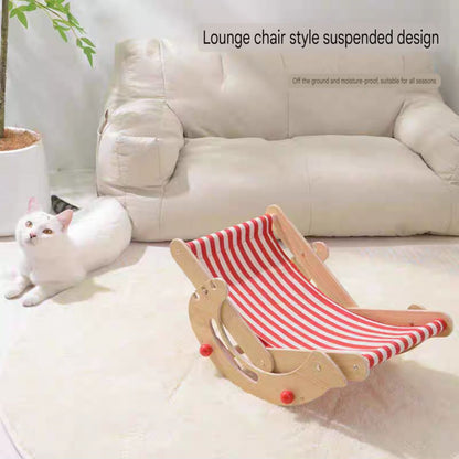 Cat Recliner Chair Solid Wood Multiple Adjustment Levels