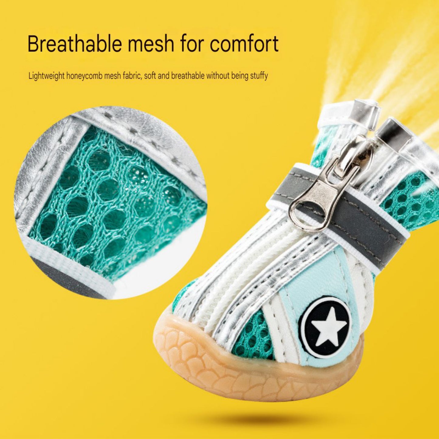 Light and breathable dog shoes