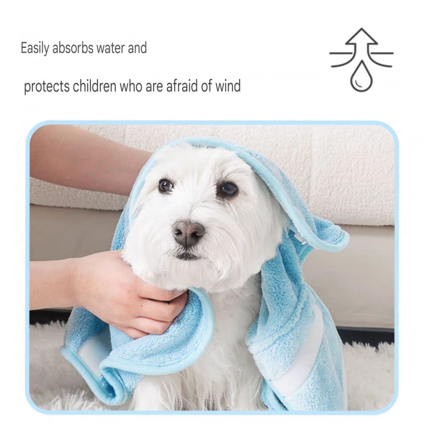 Rabbit ears bathrobe for dogs