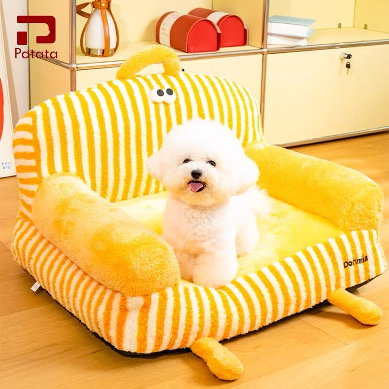 Warm thick pet sofa bed removable and washable