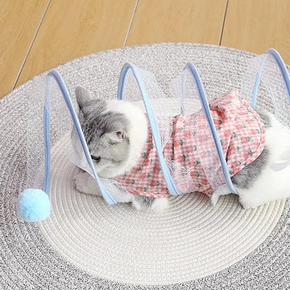 Folding Cat Tunnel Pet Toys