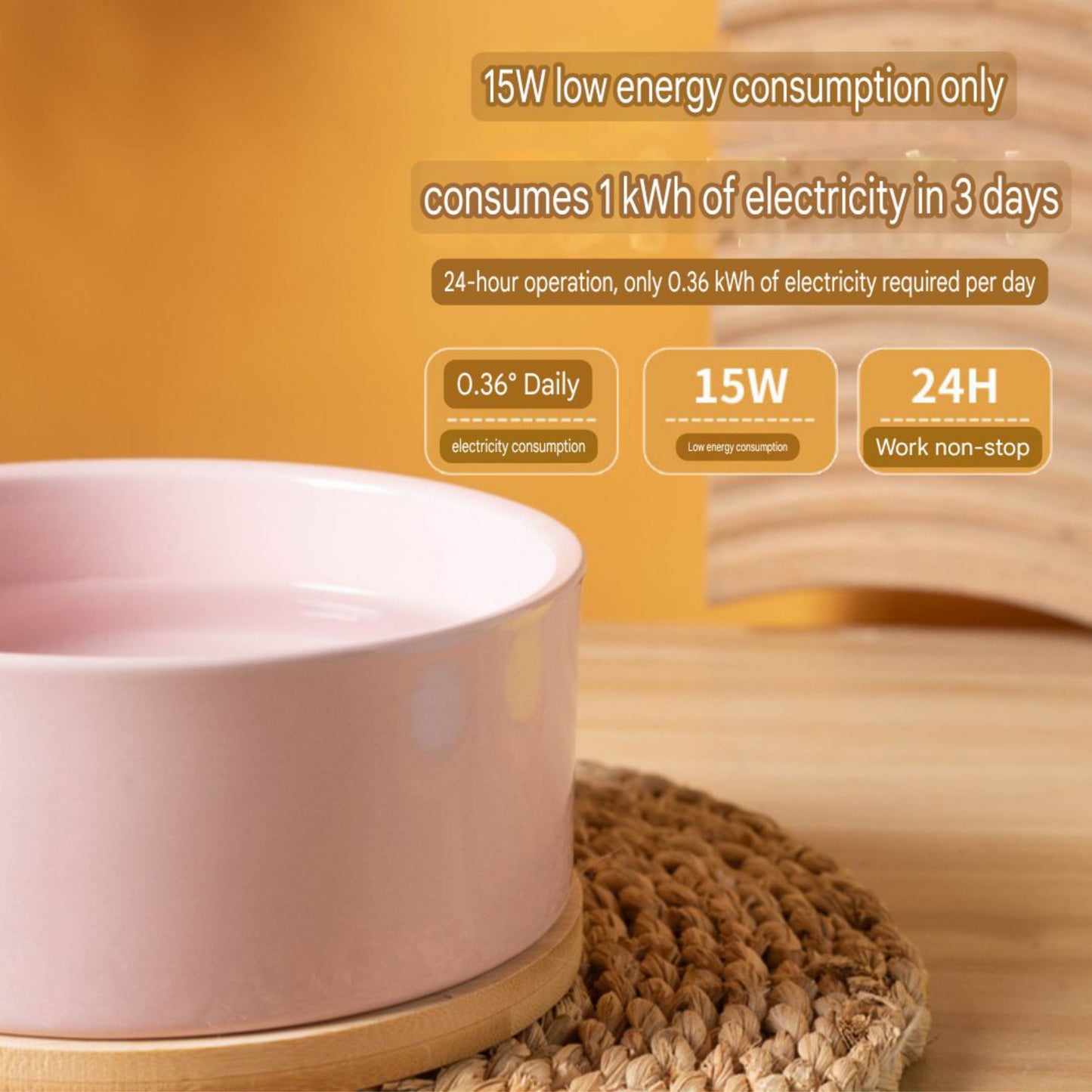 Self-Heating Thermal Pet Water Bowl