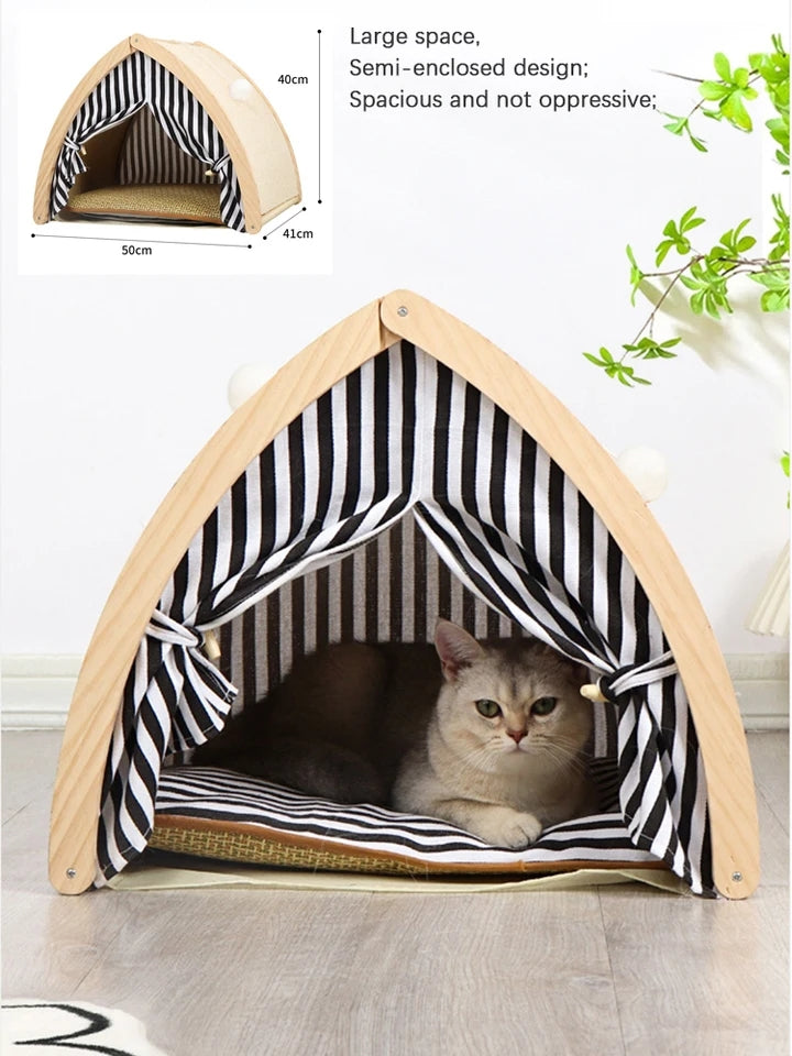 Cat House Tent Shape with Sisal Scratcher