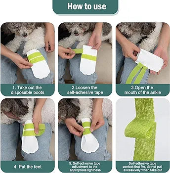 Disposable Waterproof Dog Booties for Paw Protection