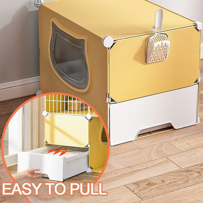 PetsLoveStory® Kattenvilla Inclusief kattenbak - PP11