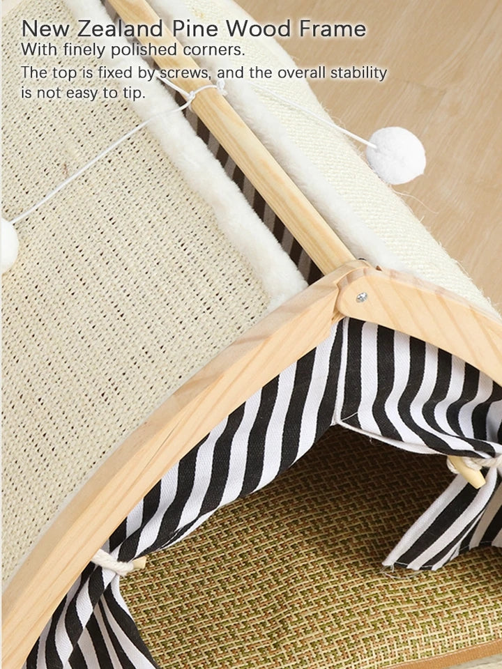 Cat House Tent Shape with Sisal Scratcher