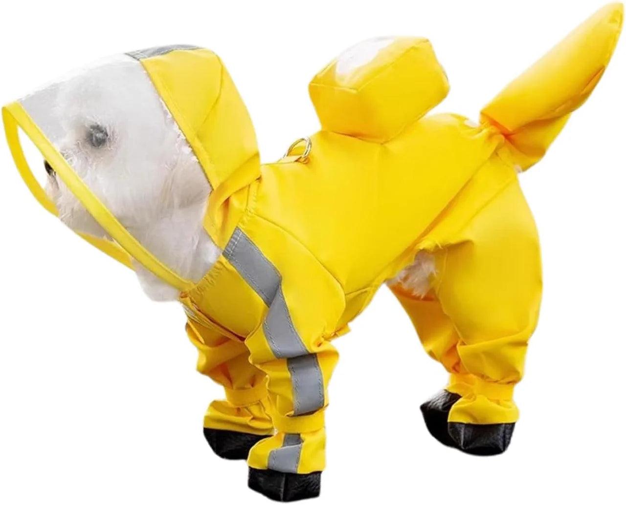 Small Dog Raincoat & Rain Shoes Set,Full-Coverage