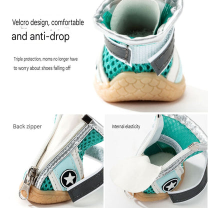 Light and breathable dog shoes