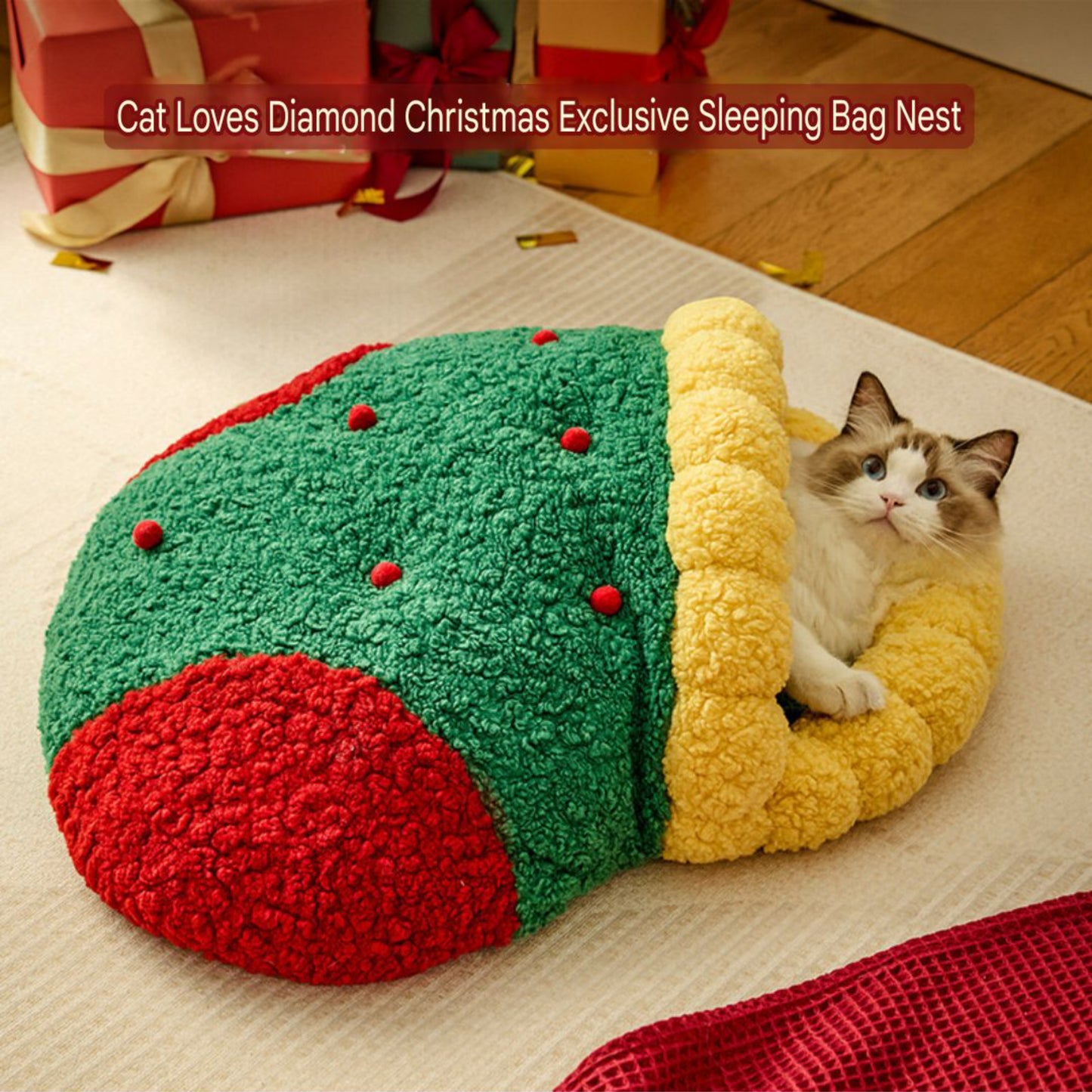 A windproof and warm Christmas nest for cats