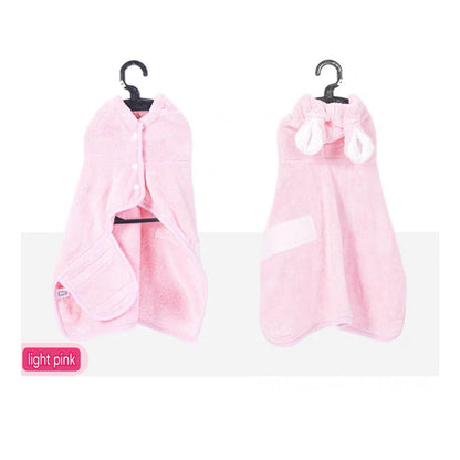 Rabbit ears bathrobe for dogs