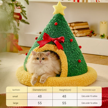 A windproof and warm Christmas nest for cats