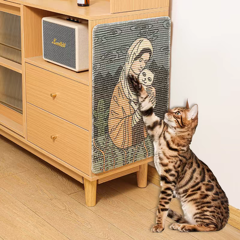 wall decoration painting pet cat claw scratching board