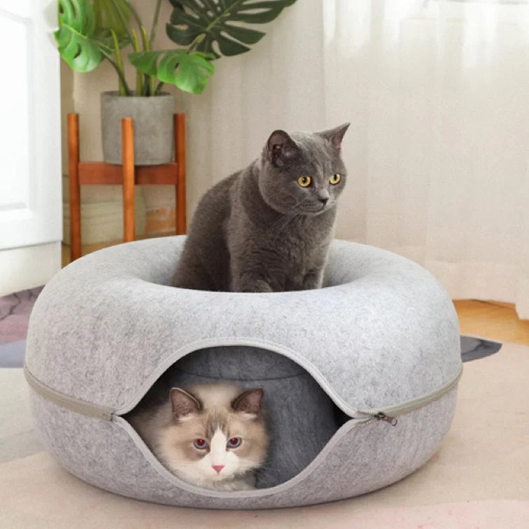 Cat Tunnel Bed for Indoor Cats